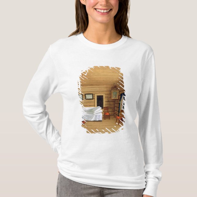 T-shirt Intérieur avec une femme assise (Devant)