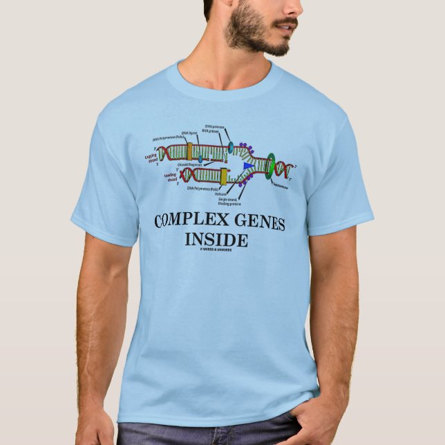 T-shirt Intérieur complexe de gènes (reproduction d'ADN) (Devant)