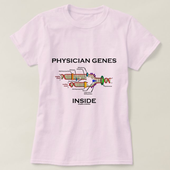 T-shirt Intérieur de gènes de médecin (reproduction d'ADN) (Design devant)