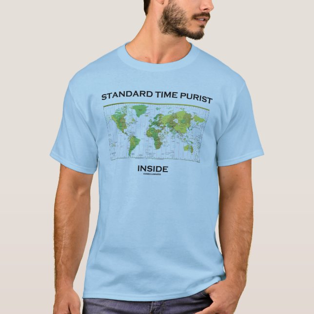 T-shirt Intérieur de puriste d'heure d'hiver (carte du (Devant)
