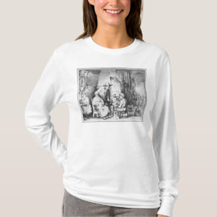 T-shirt Intérieur de studio avec la peinture de peintre