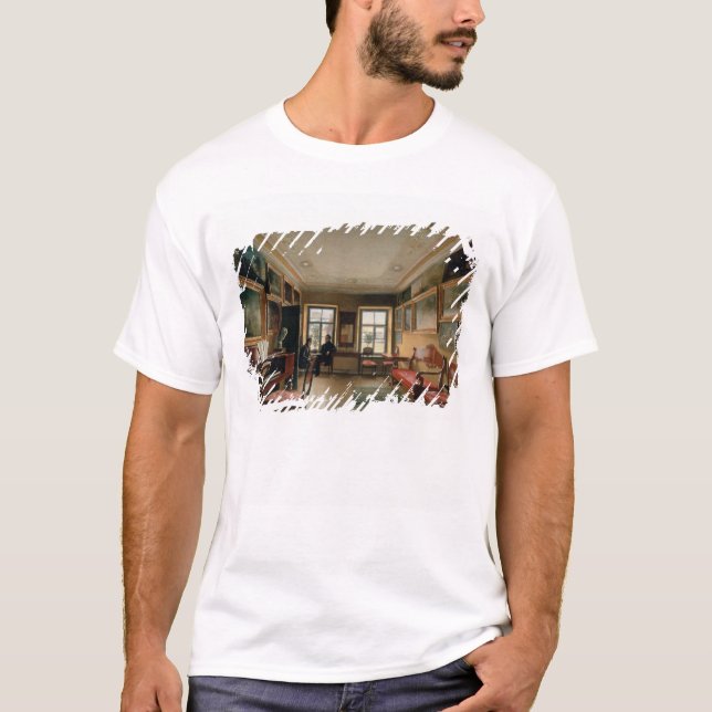 T-shirt Intérieur d'un manoir, 1830s (Devant)