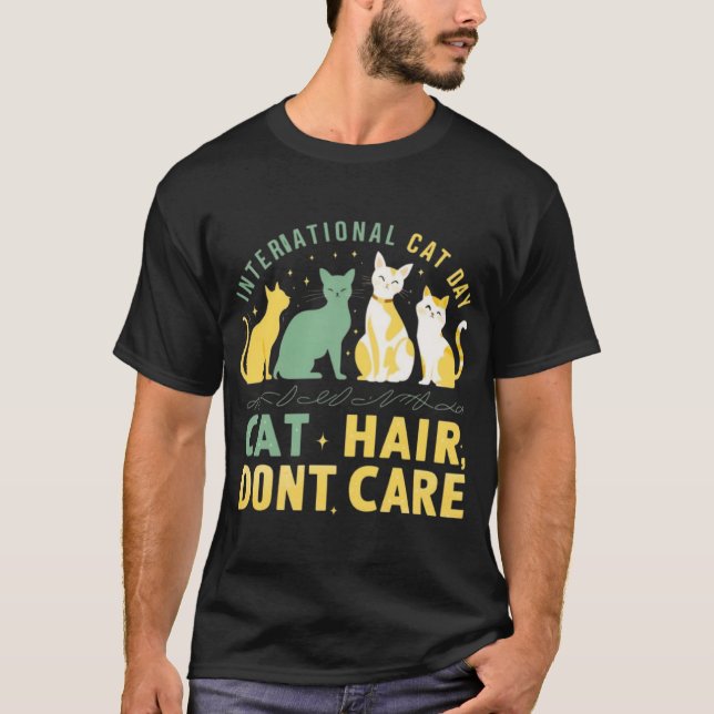 T-shirt International cats day  (Devant)