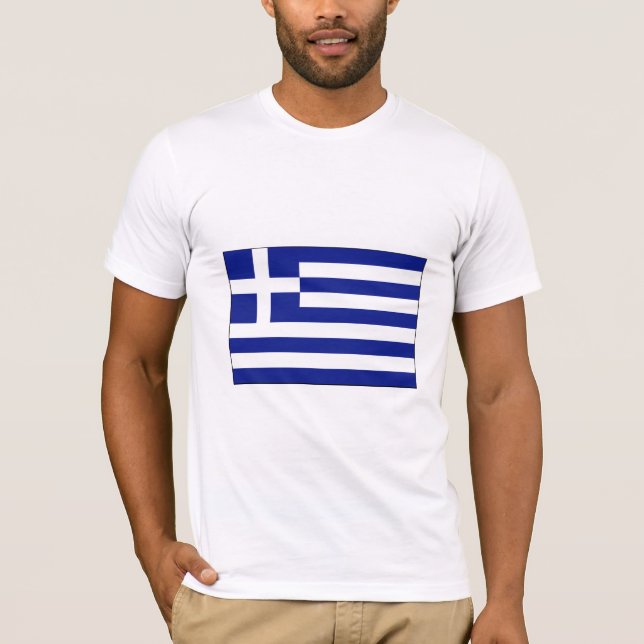 T-shirt International de DRAPEAU de la Grèce (Devant)