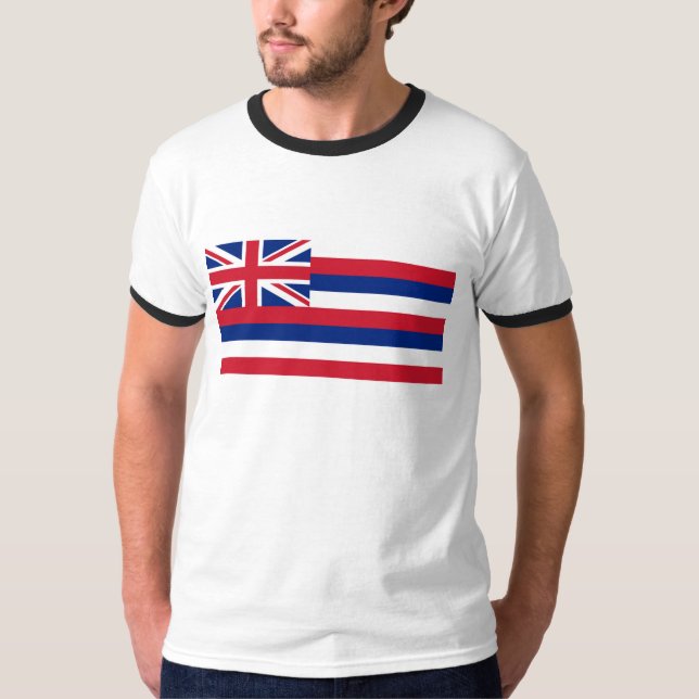T-shirt International de DRAPEAU d'Hawaï (Devant)