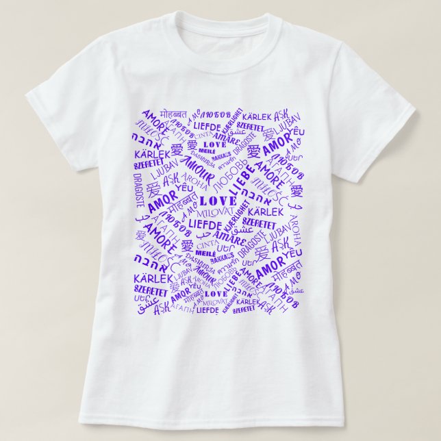 T-shirt International Love Text (Design devant)