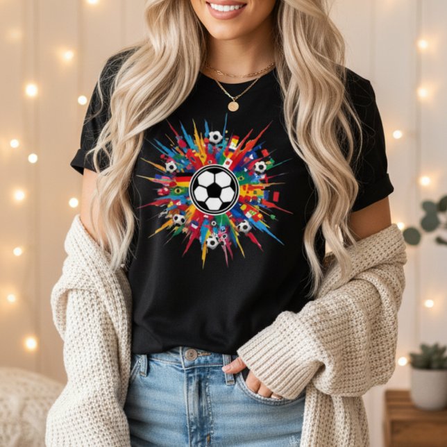 T-shirt International Soccer Flags Burst (International Soccer Flags Burst Shirt | Football Fan Tee 
)