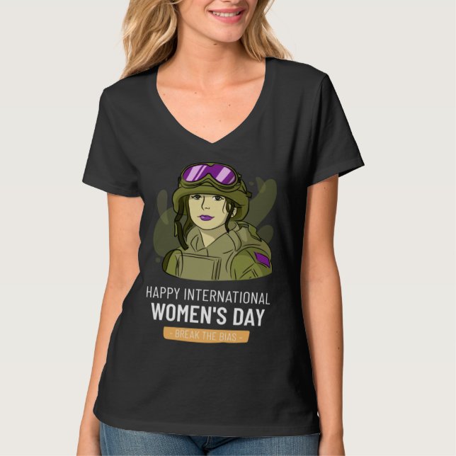 T-shirt International Women s Day Break The Bias Strong Wo (Devant)