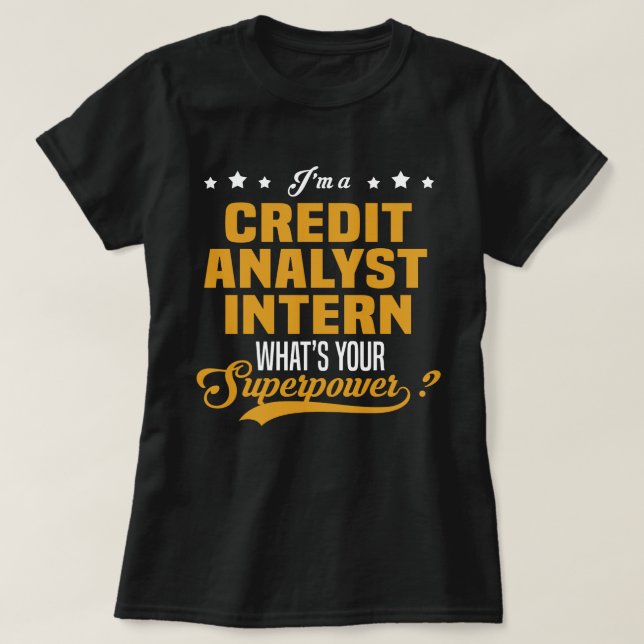 T-shirt Interne d'analyste de crédit (Design devant)