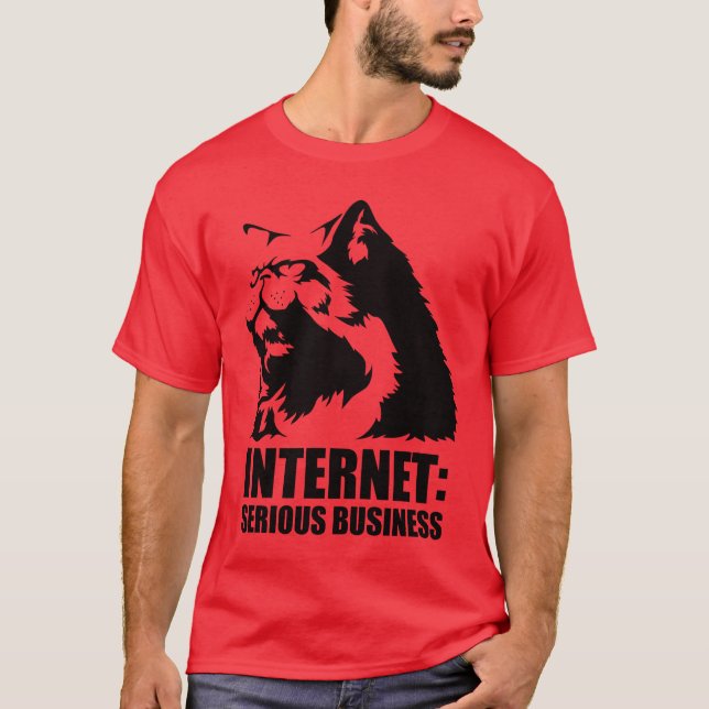 T-shirt Internet : Affaires sérieuses (T-shirt drôle de (Devant)