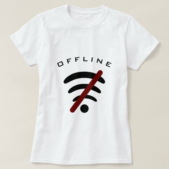 T-shirt internet amusant hors ligne - Texte person (Design devant)