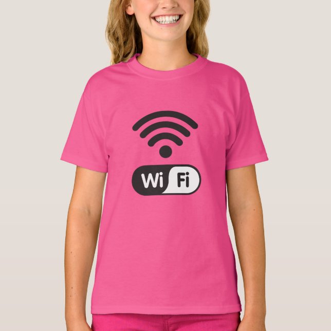 T-shirt Internet graphique de signal Wi-Fi cool (Devant)