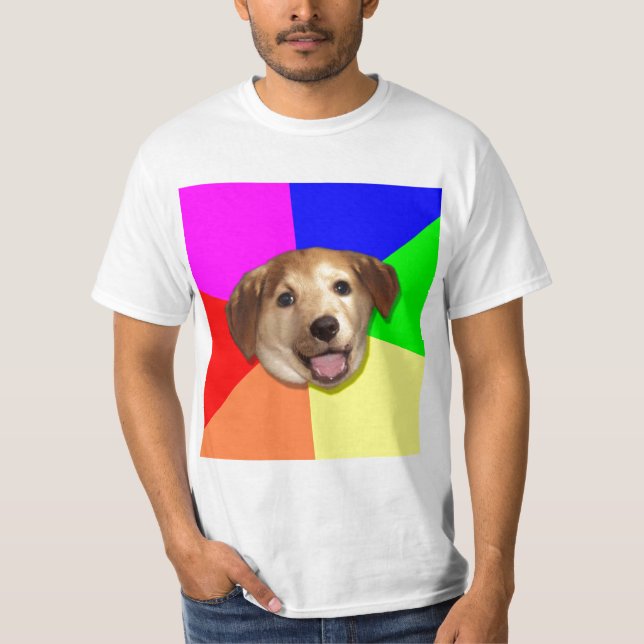 T-shirt Internet Meme de chien de conseil (Devant)