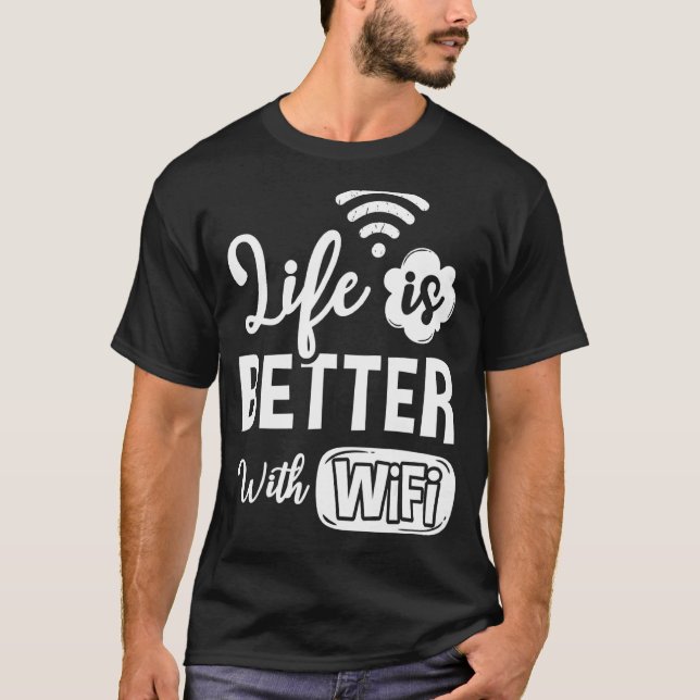 T-shirt Internet Routeur Wifi Mot De Passe Citations Ordin (Devant)
