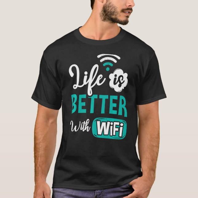 T-shirt Internet Routeur Wifi Mot De Passe Citations Ordin (Devant)