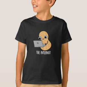T-shirt Internut Funny Internet Peanut Pun Dark BG