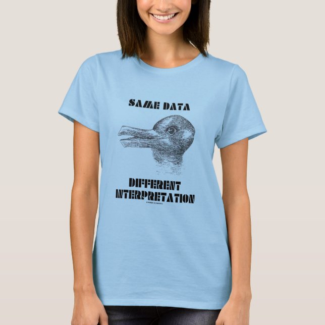 T-shirt Interprétation Différente Des Mêmes Données (Lapin (Devant)