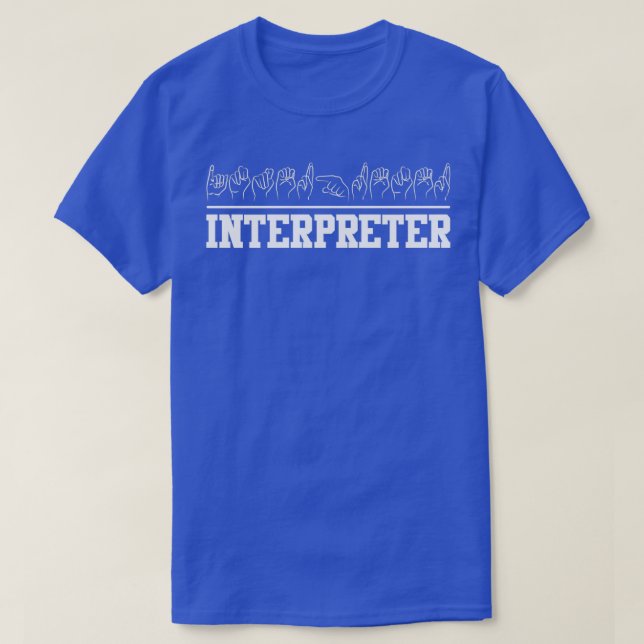 T-shirt Interprète de la Fierté Sourde Langue des Signes A (Design devant)