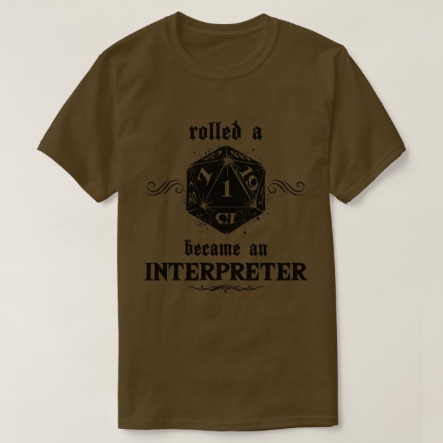 T-shirt Interprète de roulis malchanceux (Design devant)