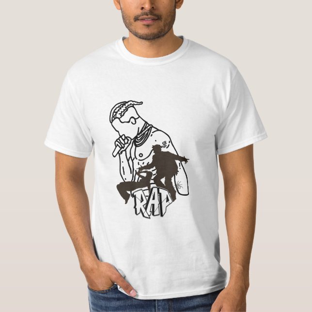 T-shirt Interprète hip-hop dynamique (Devant)