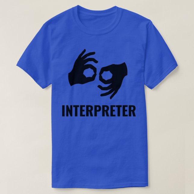 T-shirt Interprète pour les personnes sourdes utilisant la (Design devant)