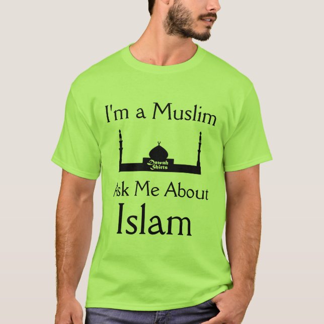 T-shirt Interrogez-moi au sujet de l'Islam (Devant)