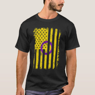 T-shirt Intersex Pride Us American Flag Loin Lgbt Pri