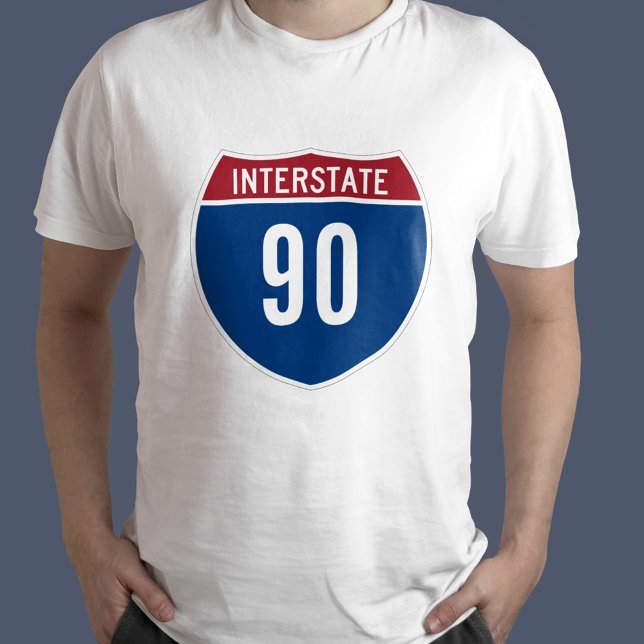 T-shirt Interstate 90 - 90e anniversaire (Créateur téléchargé)