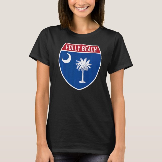 T-shirt Interstate de la route nationale du drapeau de Fol (Devant)