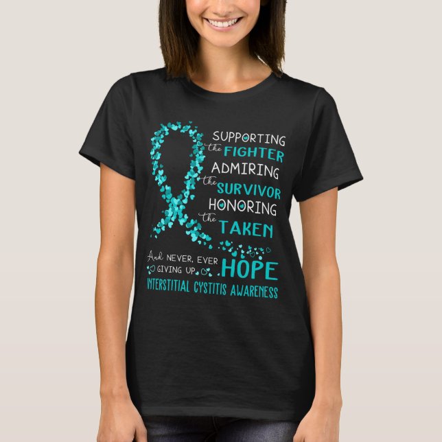 T-shirt Interstitiel Cystitis Guerrier de soutien (Devant)
