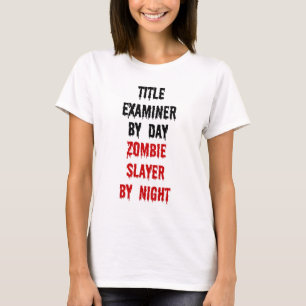 T-shirt Intitulé Examinateur Zombie Slayer
