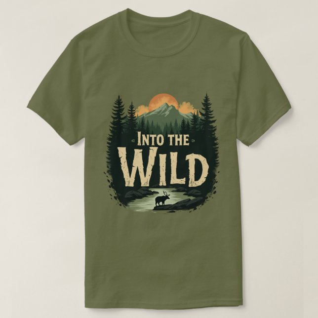 T-shirt INTO the WILD les amateurs d'aventure (Design devant)