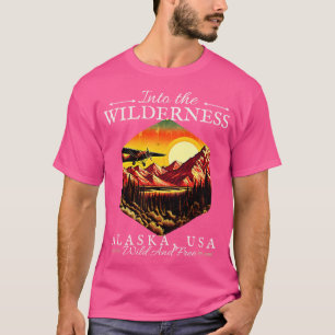 T-shirt Into the Wilderness Alaska USA design vintage TShi