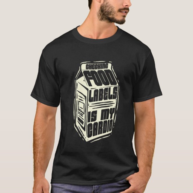 T-shirt Intolérance au lactose vérification des étiquettes (Devant)