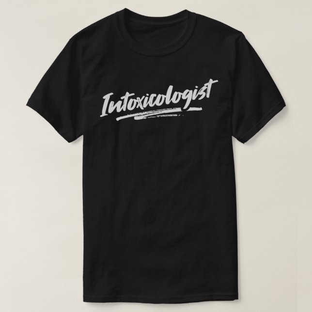 T-shirt Intoxicologue Bartender Bar Boire Travail (Design devant)