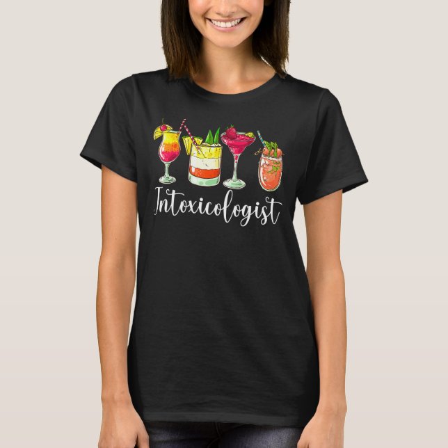 T-shirt Intoxicologue Bartender Mixologue Bartending Dri (Devant)