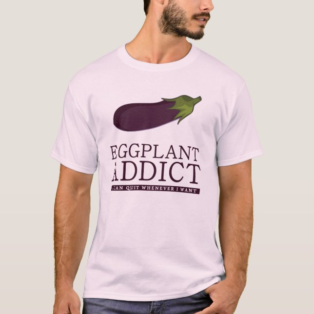 T-shirt intoxiqué d'aubergine (Devant)