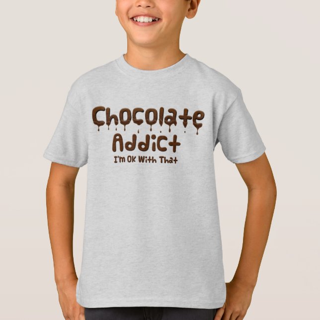 T-shirt Intoxiqué de chocolat (Devant)
