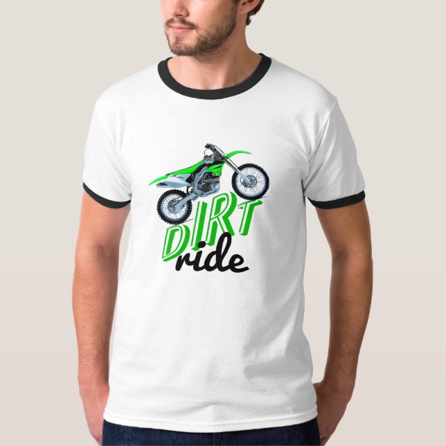 T-shirt Intoxiqué de motocross (Devant)