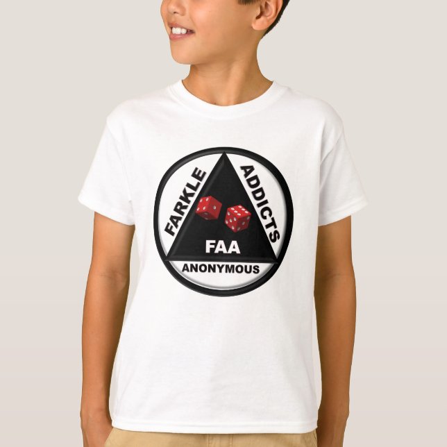 T-shirt Intoxiqués de Farkle anonymes (version 2010) (Devant)
