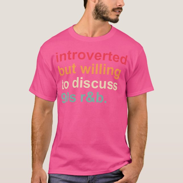 T-shirt Introduction Drôle Mais Prêt À Discuter (Devant)