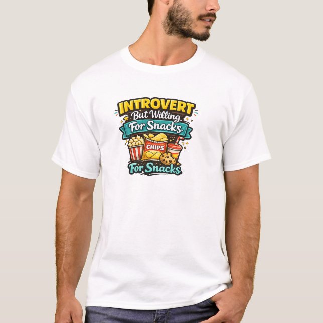 T-shirt Introvert But Willing For Snacks (Devant)