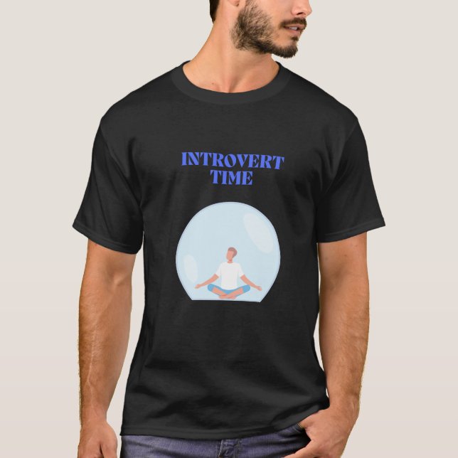 T-shirt Introvert Time Calm Meditation Illustration T-Shir (Devant)