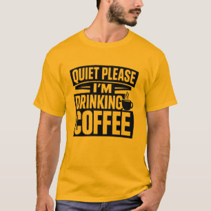 T-shirt introverté 'Silence, je bois du café'