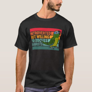 T-shirt Introverted Mais Parrots Pêcher fronté Conure