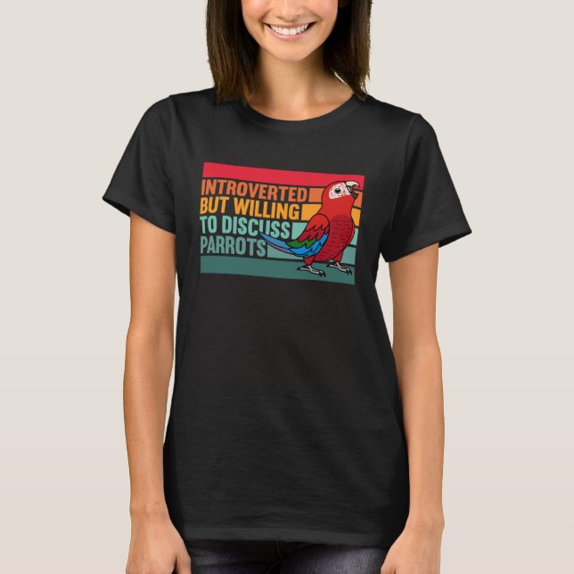 T-shirt Introverted Mais Parrots Vert ailes Macaw (Devant)