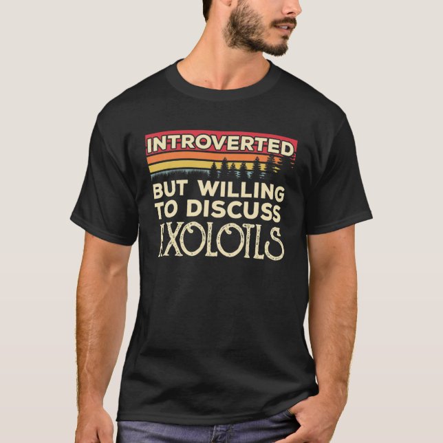 T-shirt Introverted Mais Prêt À Discuter Axolotls Drôle (Devant)