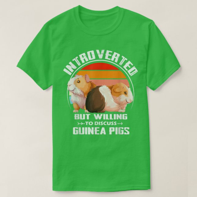 T-shirt Introverted, mais prêt à discuter de cobayes Kit (Design devant)