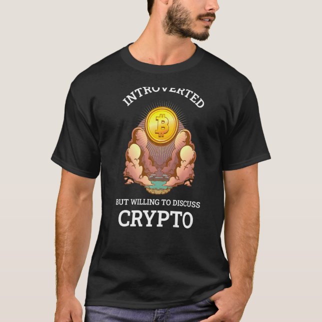 T-shirt Introverted Mais Prêt À Discuter De Crypto (Devant)