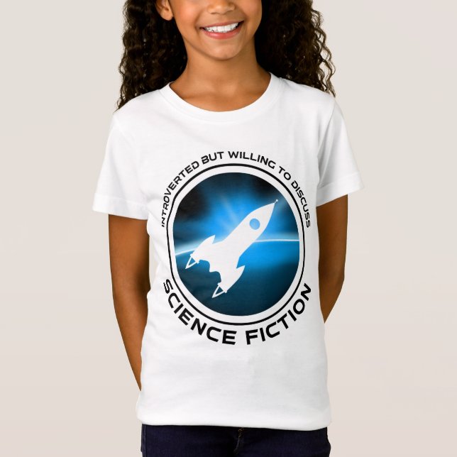 T-Shirt Introverted Mais Prêt À Discuter De Science-Fictio (Devant)
